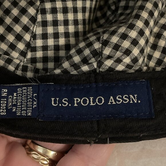 Polo Navy Blue Drivers Cap Hat Golf Hat Embroidered Logo Newsboy‎ L/XL U.S. Polo - Picture 7 of 8